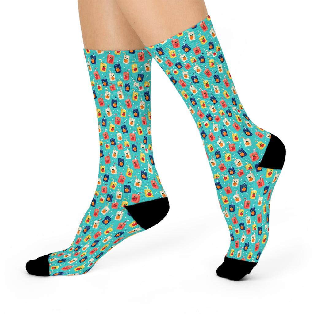 Aqua Splash — JuiceBoxSocks Crew Socks