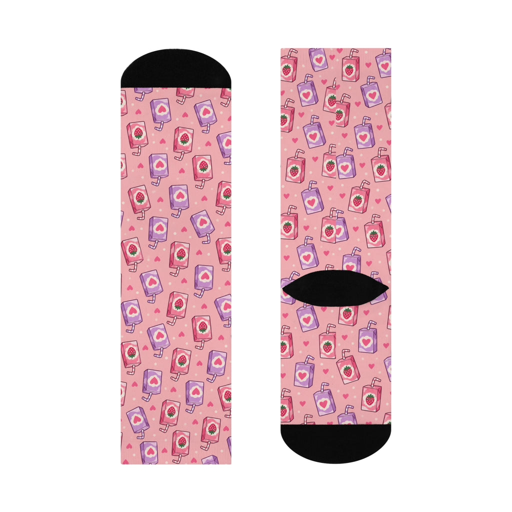 Pink Sip — JuiceBoxSocks Crew Socks