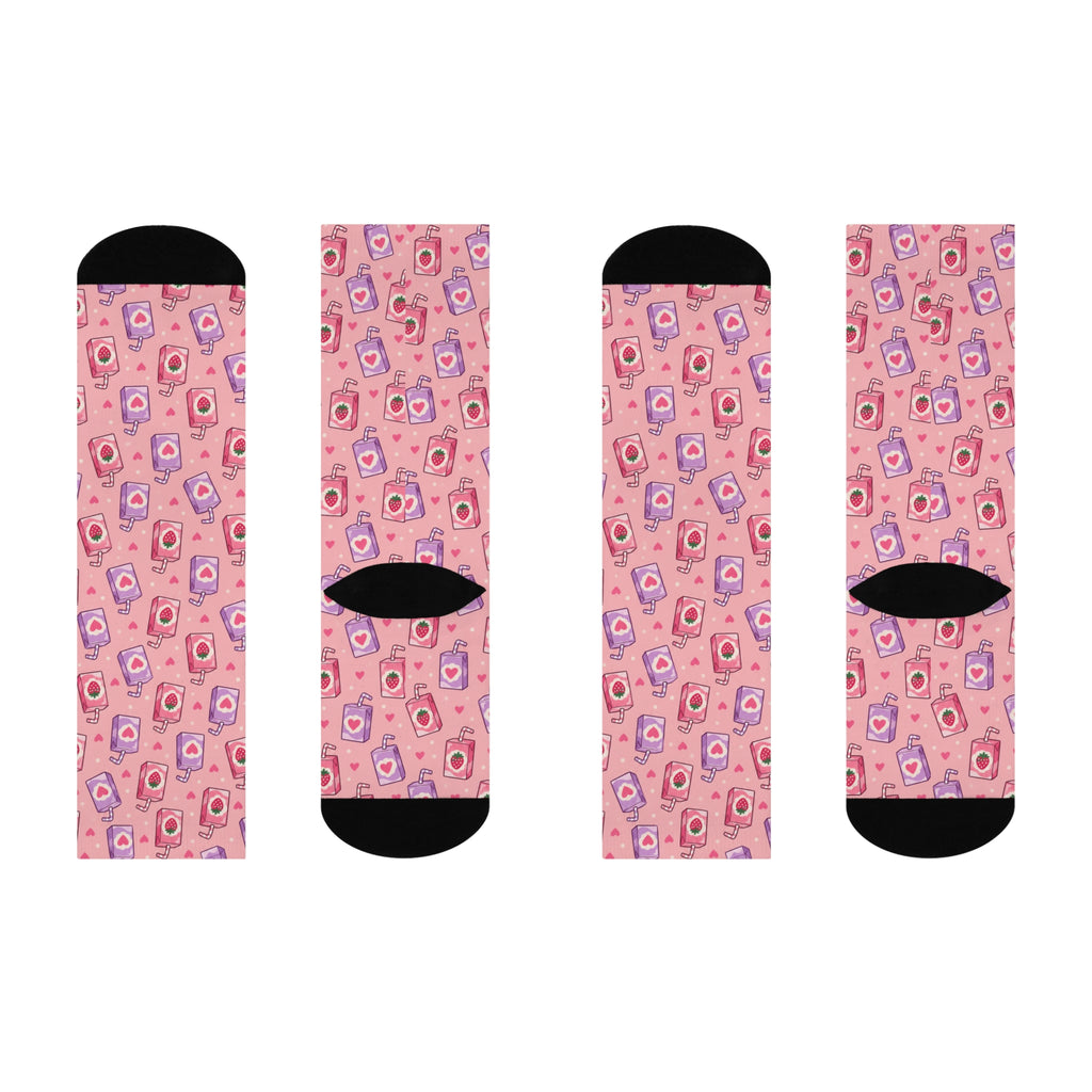 Pink Sip — JuiceBoxSocks Crew Socks