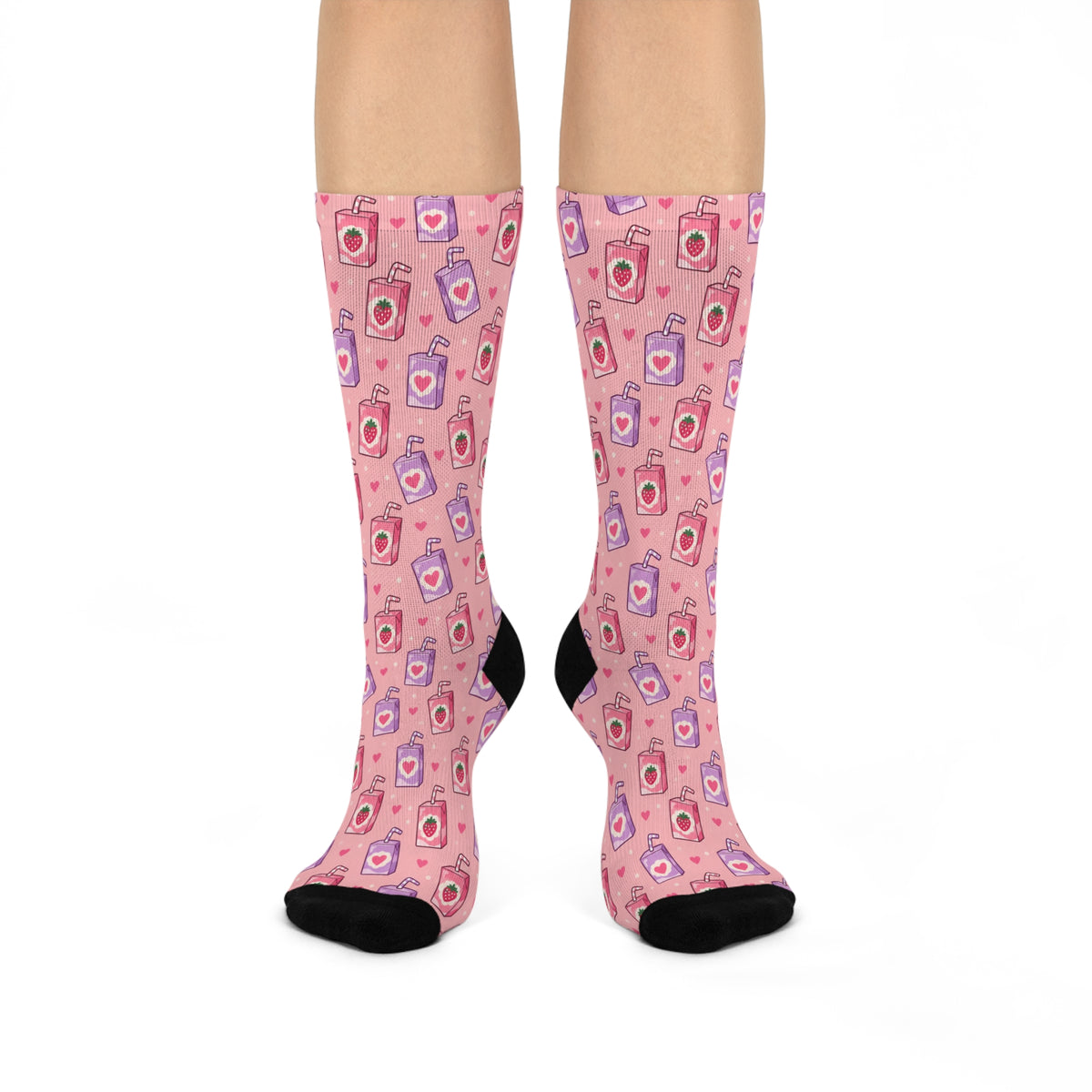 Pink Sip — JuiceBoxSocks Crew Socks