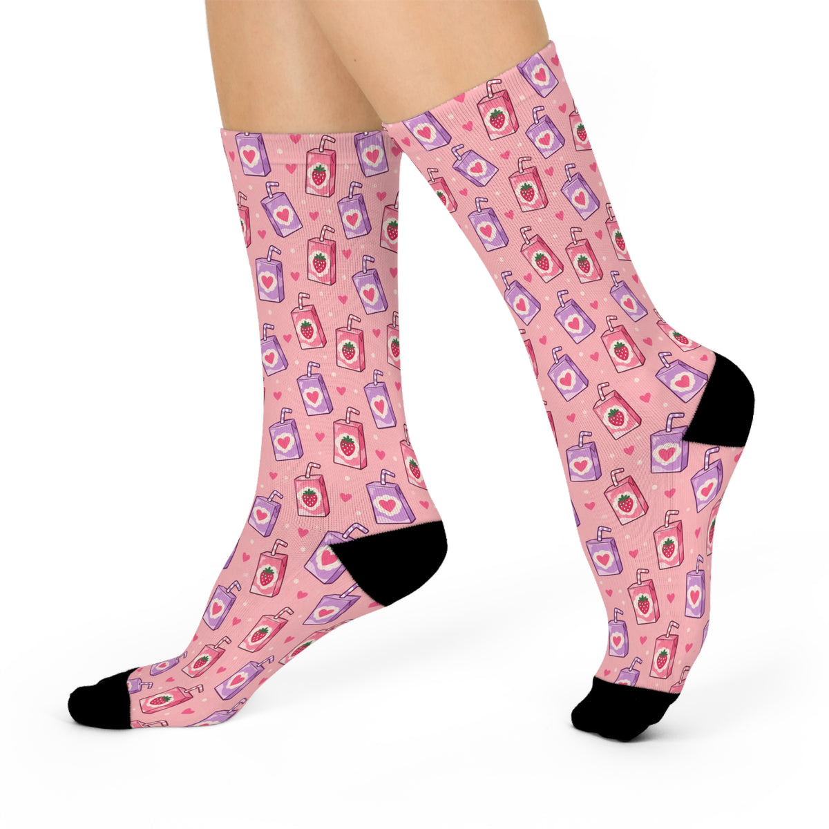 Pink Sip — JuiceBoxSocks Crew Socks